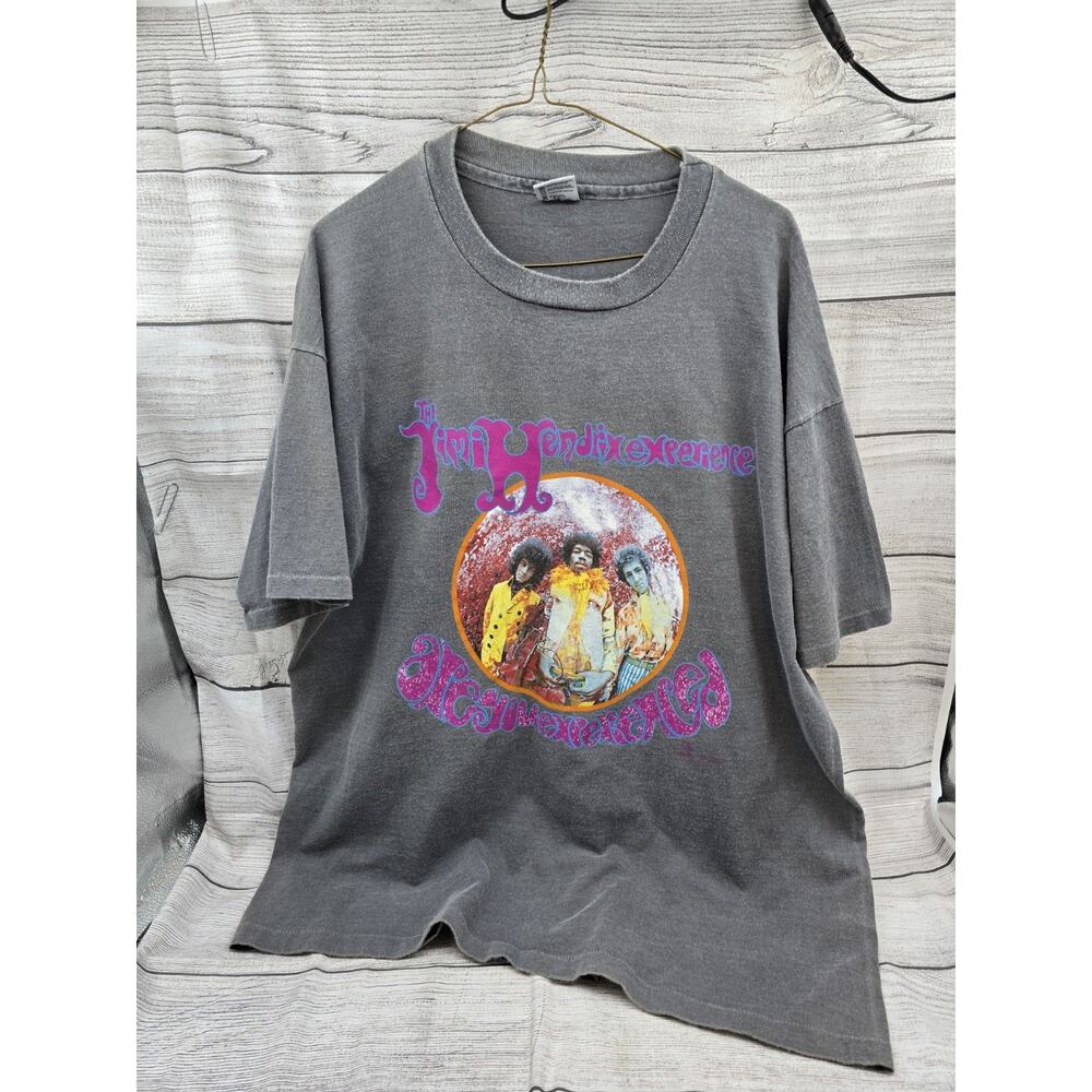Vintage Single Stitch Jimi Hendrix Are You Experienced Tshirt Gray Size XL